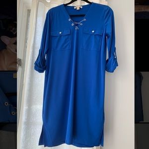 Michael Kors Blue Mini Shirt Dress size M